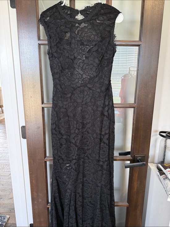 Betsy Adam Dresses & Skirts - Betsy Adam WhimsiGoth Black Lace Sleeveless Maxi Dress - Elegant Evening Wear